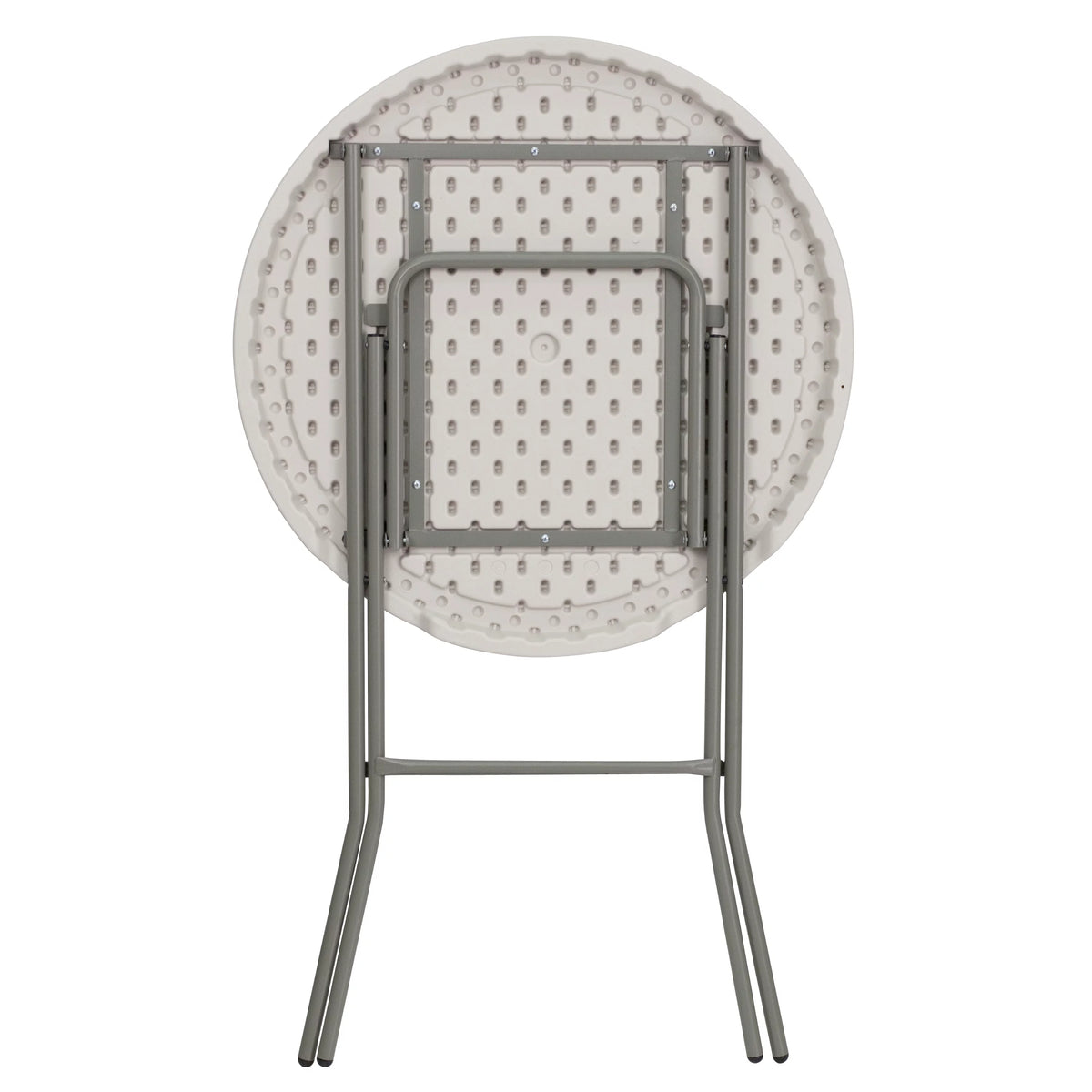 Round White Plastic Bar Height Folding Event Table I67740