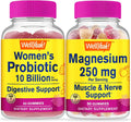 Probiotics Women 10B CFU Magnesium Citrate 250mg Gummies Bundle H303832