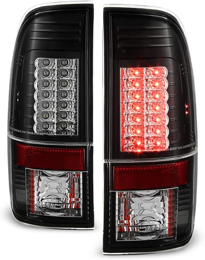 Red Clear LED Tail Lights for Ford F250 F350 F450 Superduty Y750415
