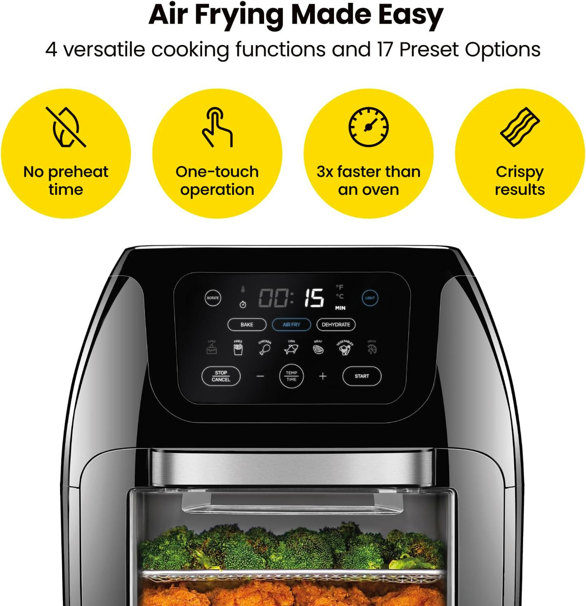 10L Air Fryer with Rotisserie and Dehydrator O658