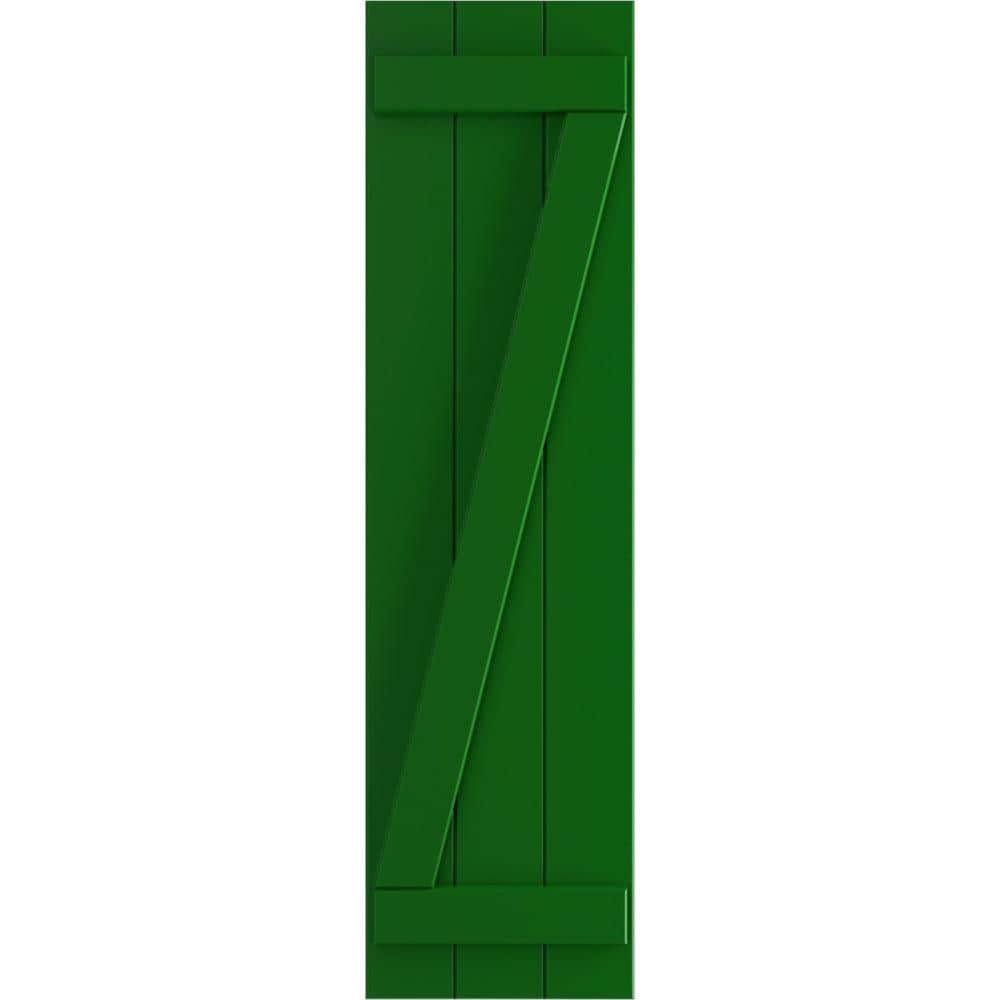 16 1/8x22W x 65x22H PVC Three Board Joined Board-n-Batten Shutters G9815