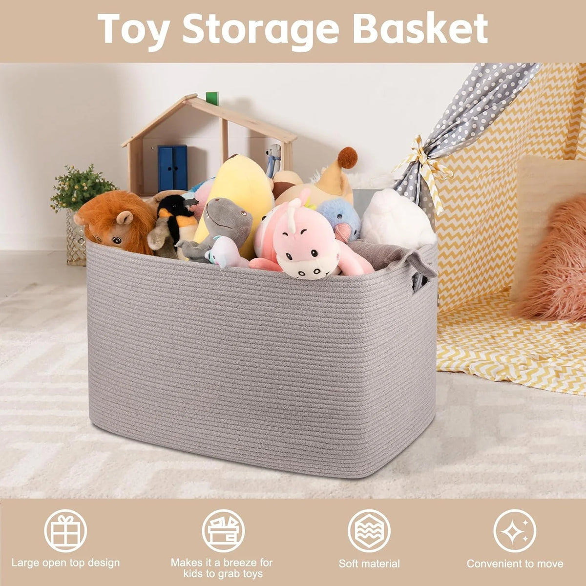 118L Cotton Rope Storage Basket S699