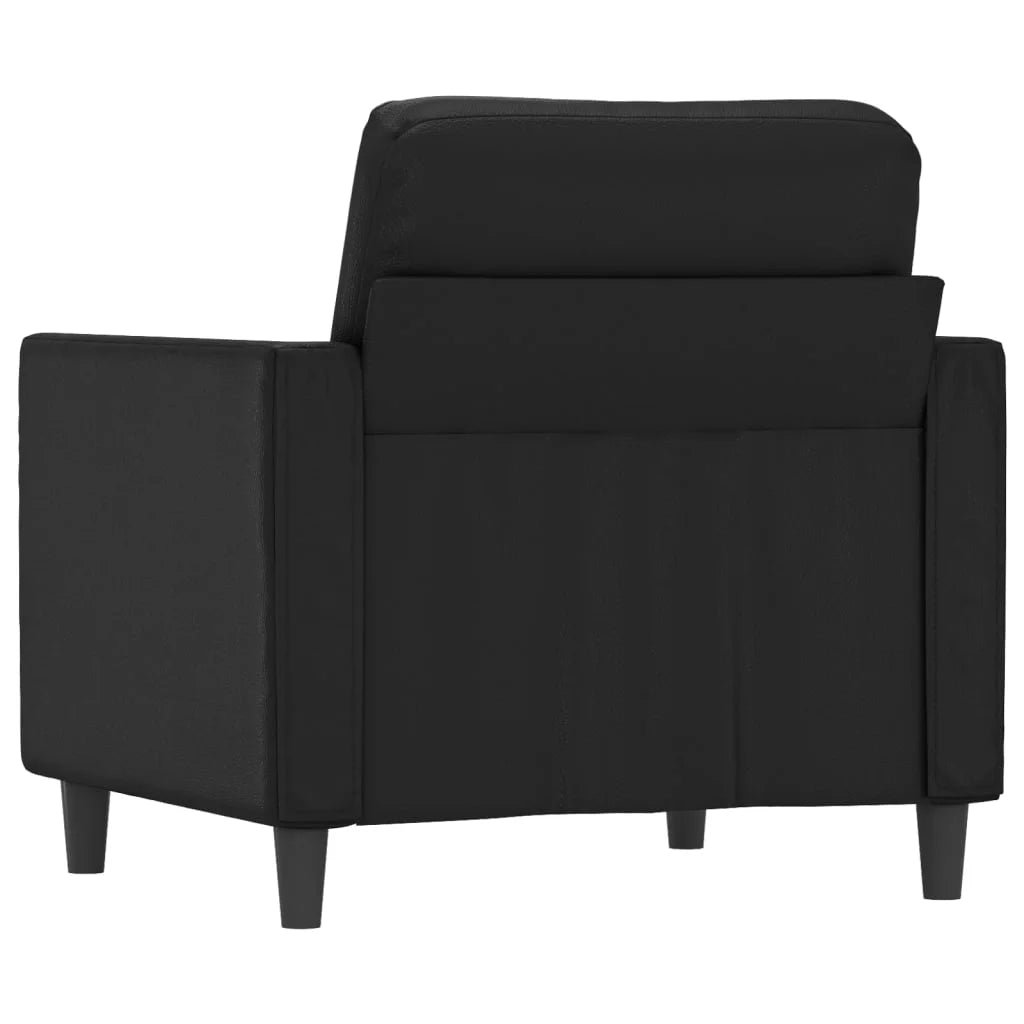 Black Faux Leather Sofa Chair F28120