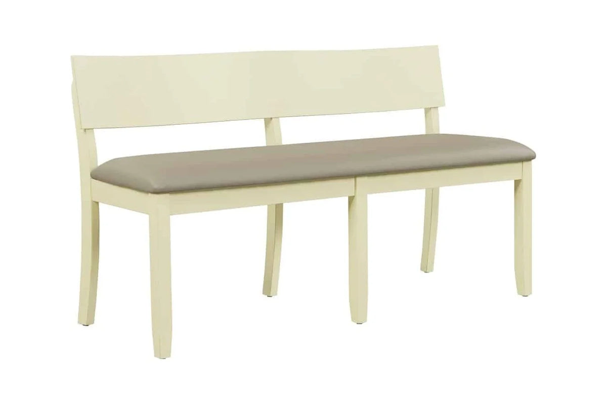 Wood & Faux Leather Dining Height Bench Z319492