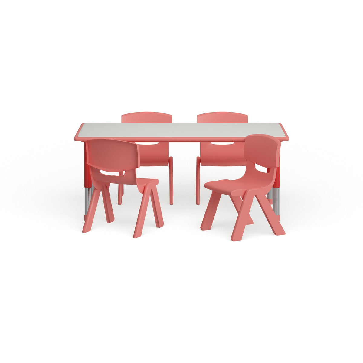 Red Height-Adjustable Plastic Pre-School Activity Table Set V103