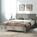 Pine Queen Size Solid Wood Platform Bed Frame with Headboard U76446