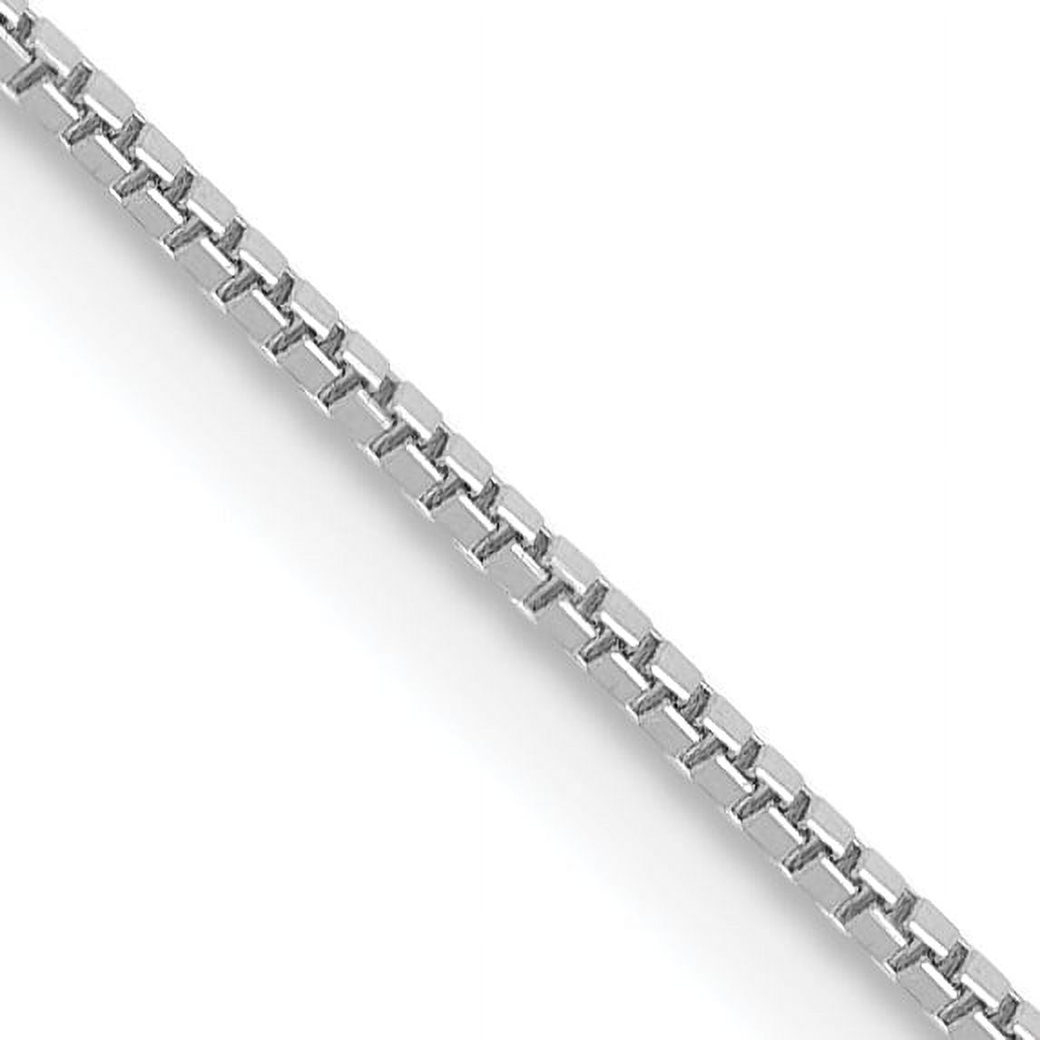 14K White Gold Ultra-thin Box Chain Necklace 16 Inches W82436