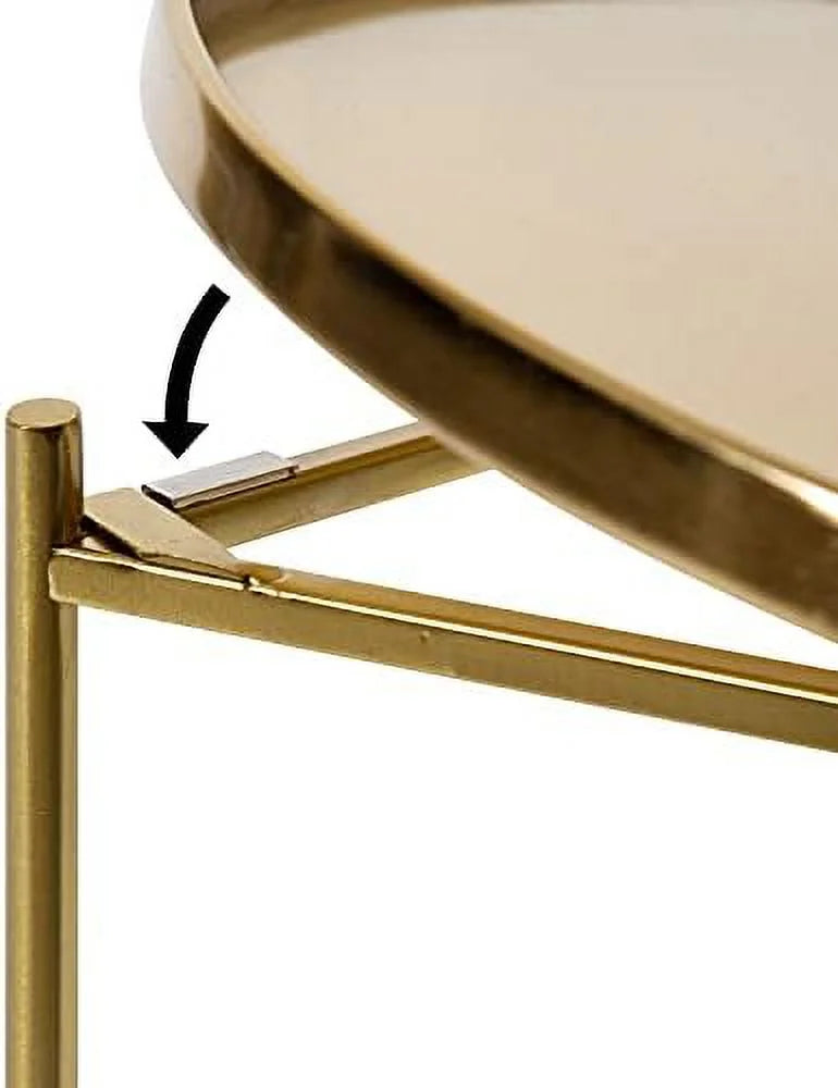 Black Nested Round Metal End Tables W5146
