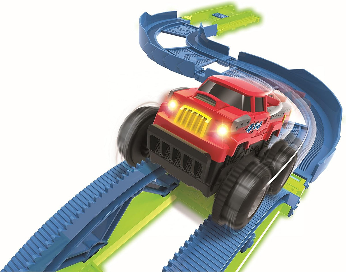 18 Pcs Glow in The Dark Race Track Building Set U69828