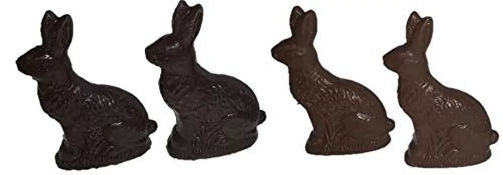 Dark and Milk Chocolate Easter Rabbits 4, 6.5 Oz Q382174