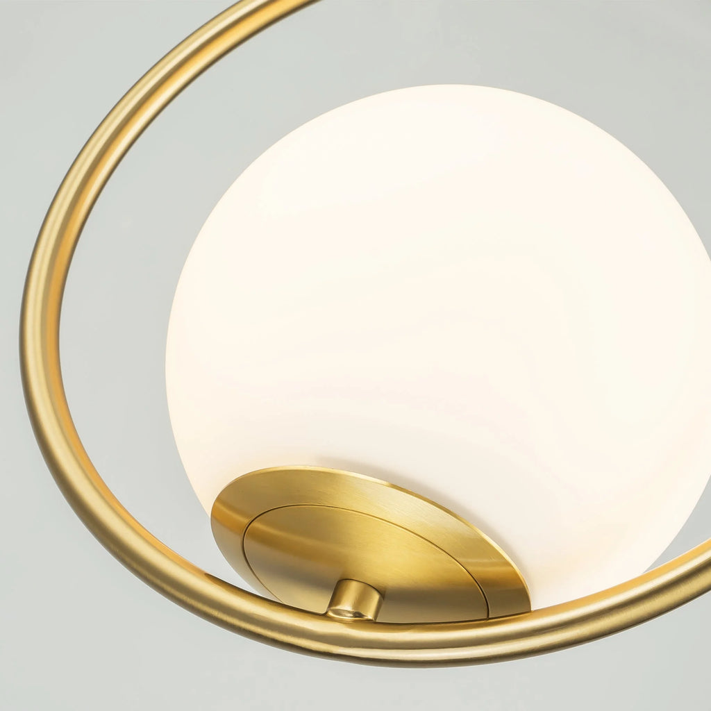 1-Light Globe Glass Geometric Pendant H9439