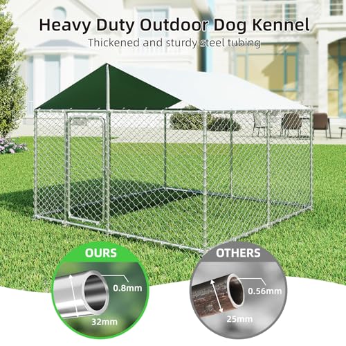 Extra Large Outdoor Dog Kennel with Waterproof Cover and Security Lock H898225