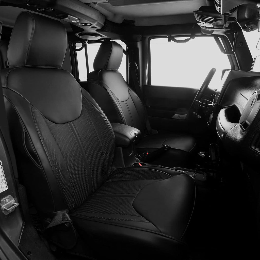 Red PU Leather Car Seat Covers for 2013-2017 Jeep Wrangler JK 4 Door L77632