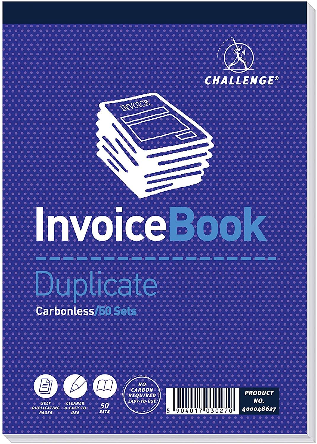 195 x 137 mm Carbonless Duplicate Invoice Book D388