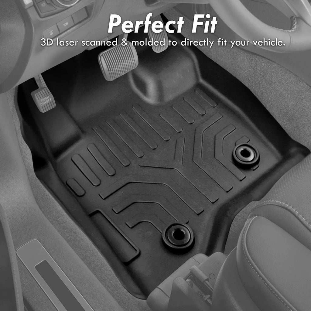 4-Piece All Weather TPE Rubber Floor Mats Front Rear Set R569