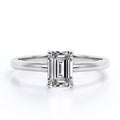 18K White Gold Plating Over Silver Solitaire Promise Ring U56324