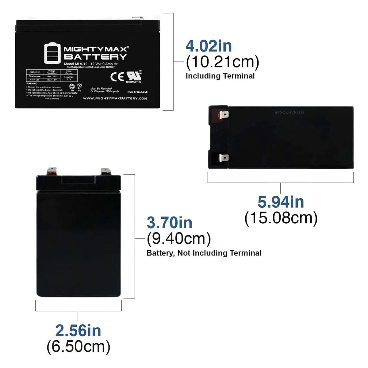 12V 9Ah SLA Battery P124