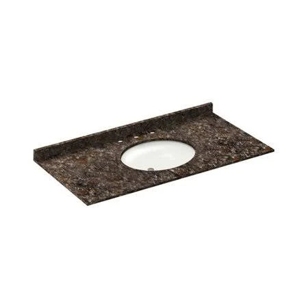 Tan Brown Single Bathroom Vanity Top R8640