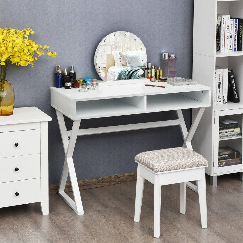 Modern Computer Desk Writing Desk Vanity Table with Storage W11936