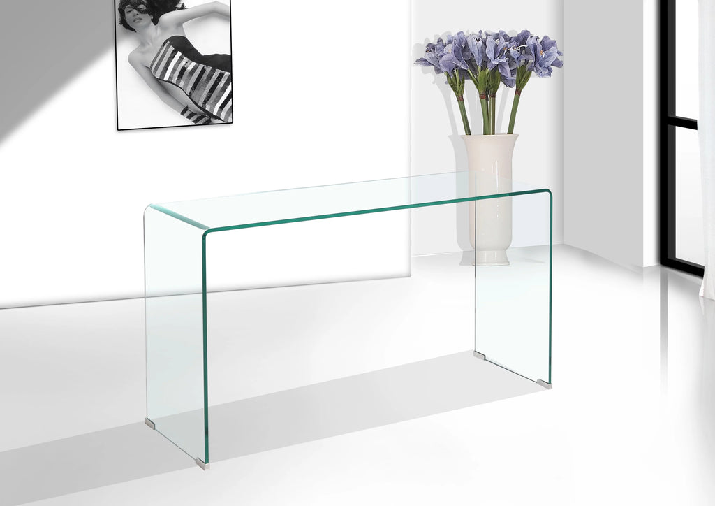 Transparent Tempered Glass Console Table W286010