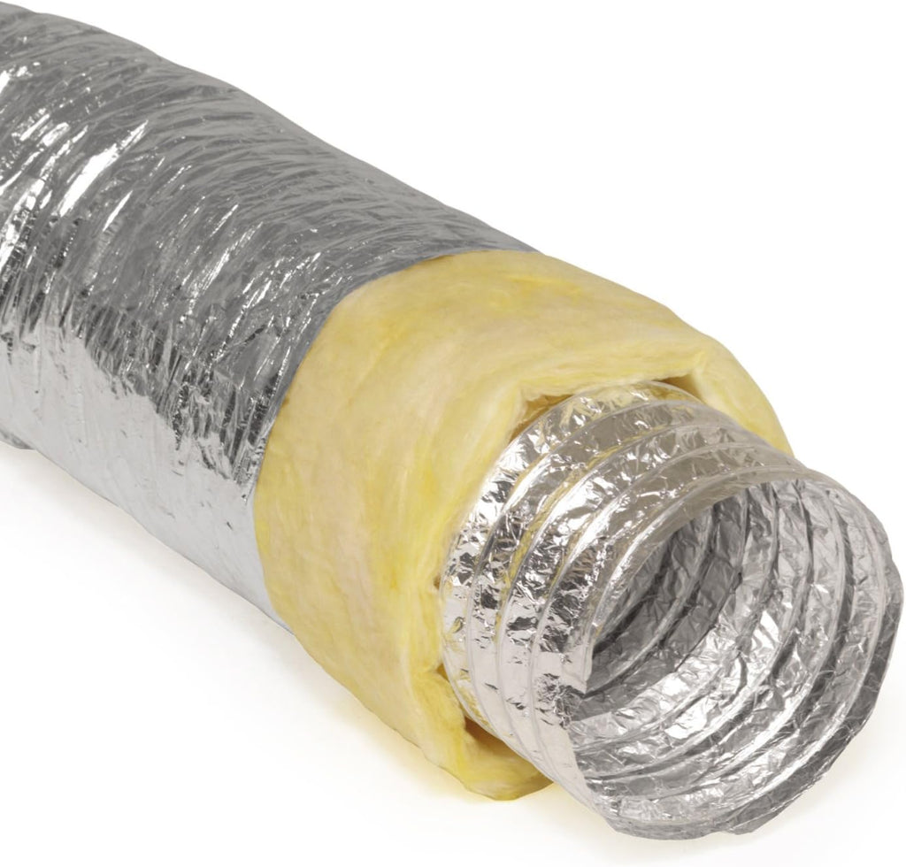 12" Flexible Aluminum Insulated Air Duct Hose, 25' Long F71145