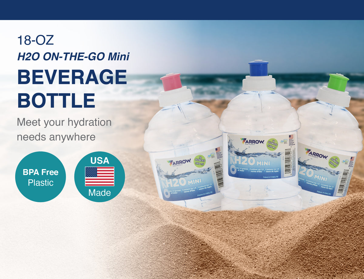 18 oz Clear BPA-Free Water Bottles 6 Pack T86028