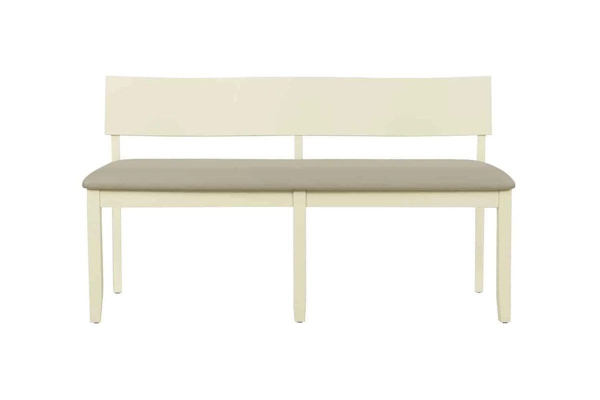 Wood & Faux Leather Dining Height Bench Z319492