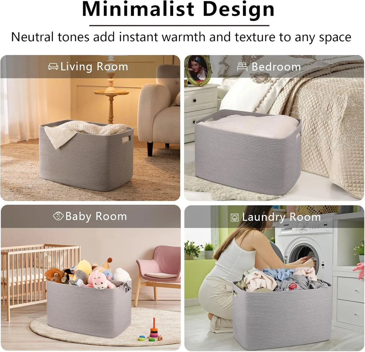 118L Cotton Rope Storage Basket S699