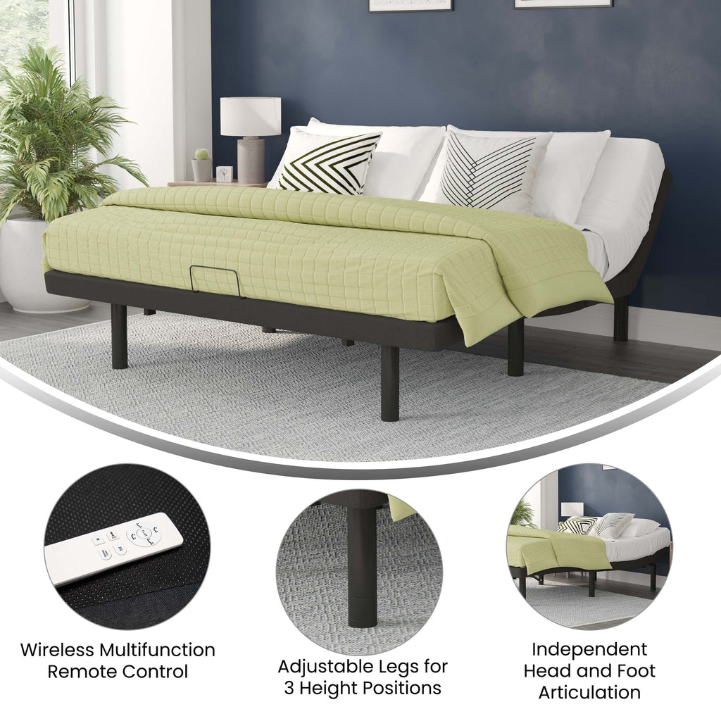 Black King Adjustable Bed Frame S435800