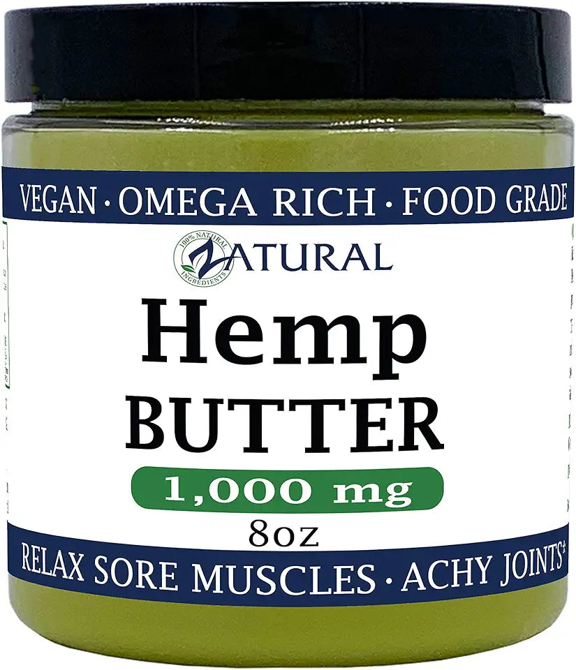 100% Pure Organic Raw Vegan Hemp Butter 8 oz E8927
