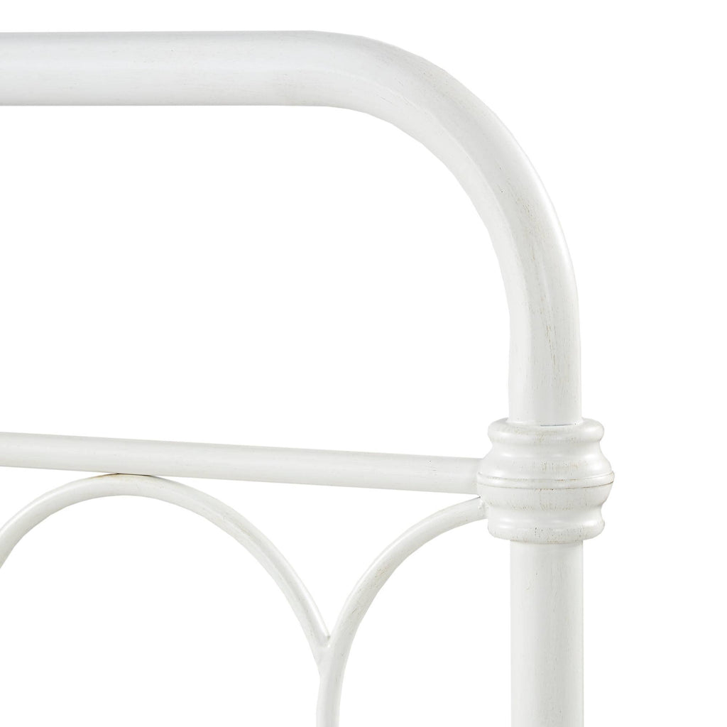 Antique White Metal Bed J60671