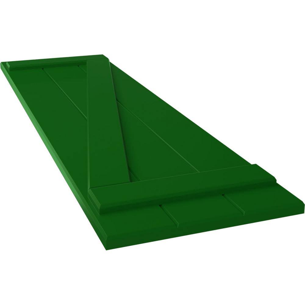 16 1/8x22W x 65x22H PVC Three Board Joined Board-n-Batten Shutters G9815