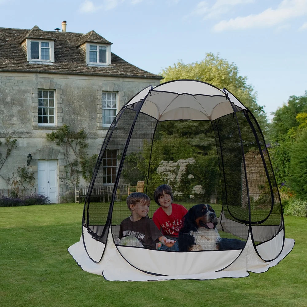 10’ x 10’ Black Mesh Screen Camping Tent Q607