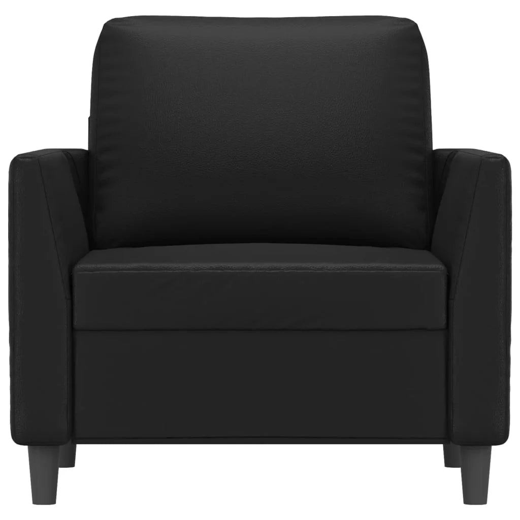Black Faux Leather Sofa Chair F28120