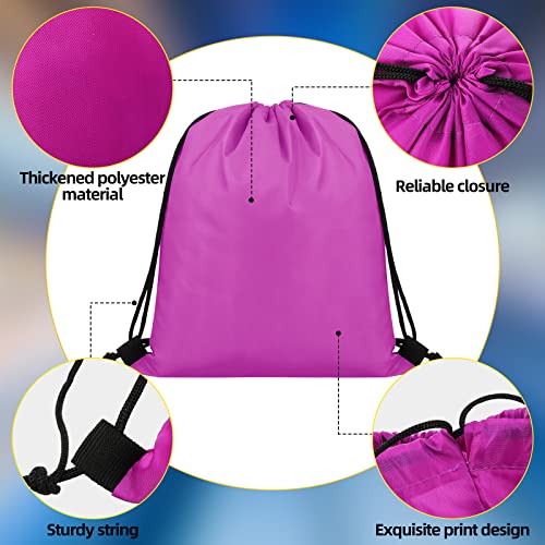 150 Pack Colored Polyester Drawstring Backpacks 12x10 Inch K7844