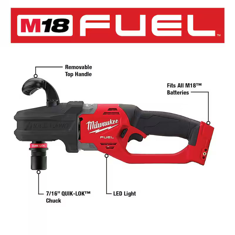 18-Volt Lithium-Ion Brushless Cordless 7/16 in. Right Angle Drill E449650