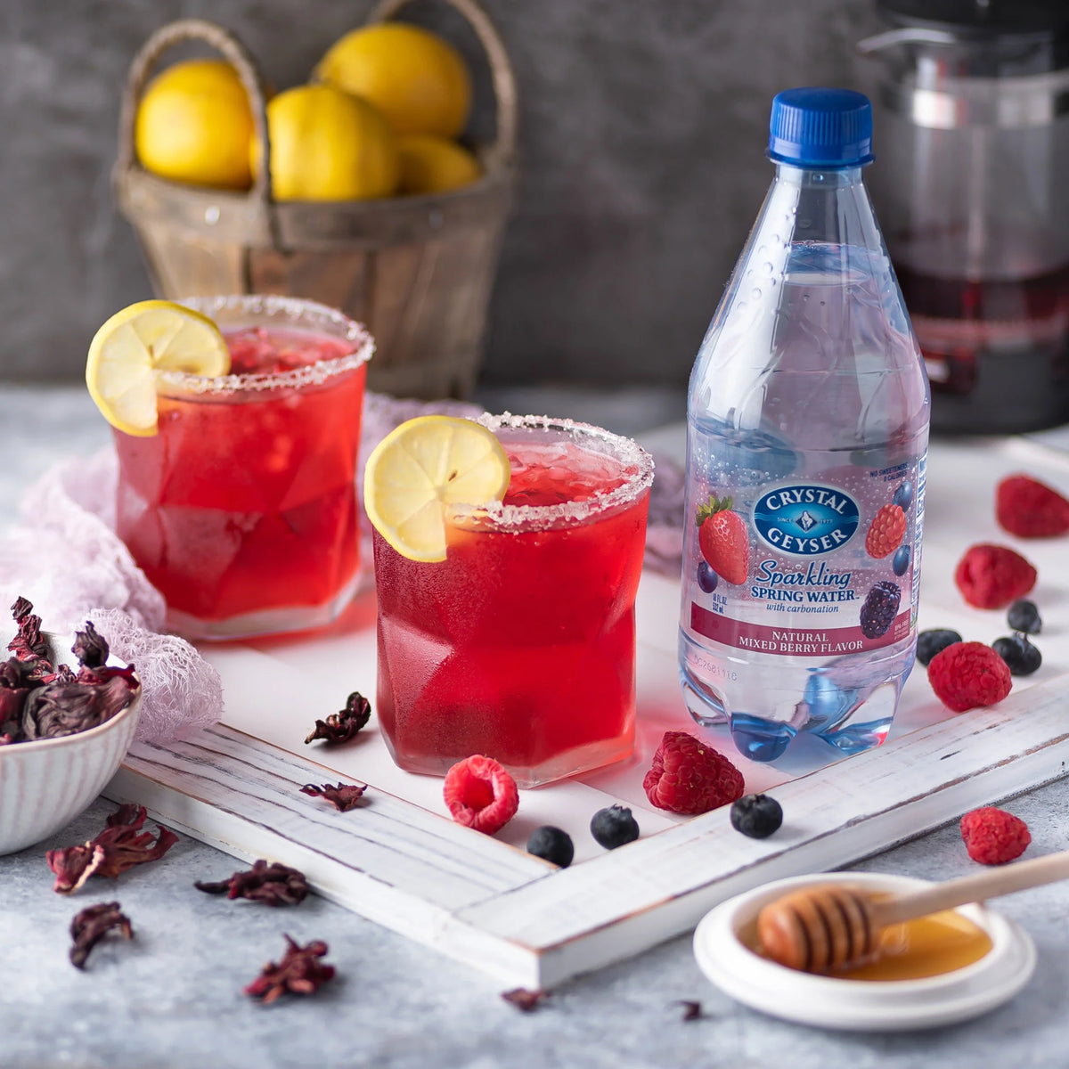 Mixed Berry Sparkling Spring Water, 12 Pack, 42 oz Bottles L729