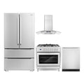 36 Dual Fuel Range, Wall Mount Range Hood, Refrigerator with Ice Maker and Dishwasher J701