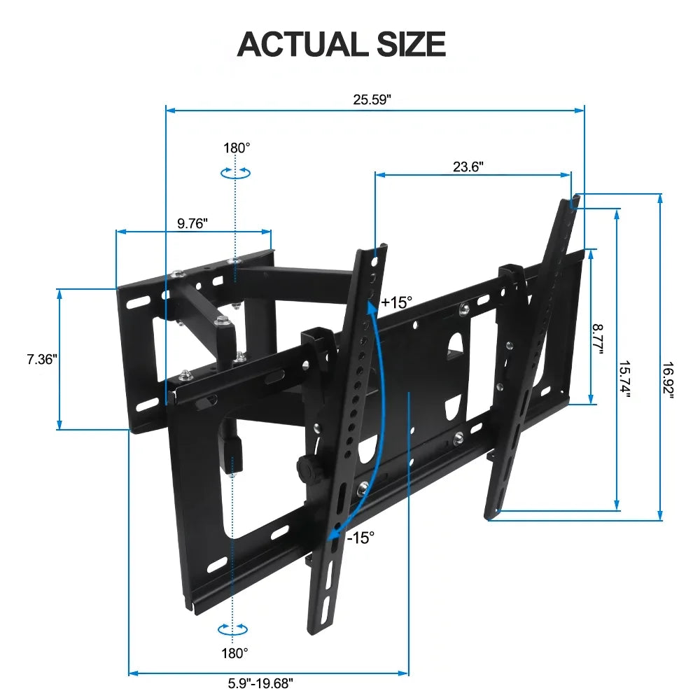 Full Motion TV Wall Mount Bracket 32 to 70 inch X687438