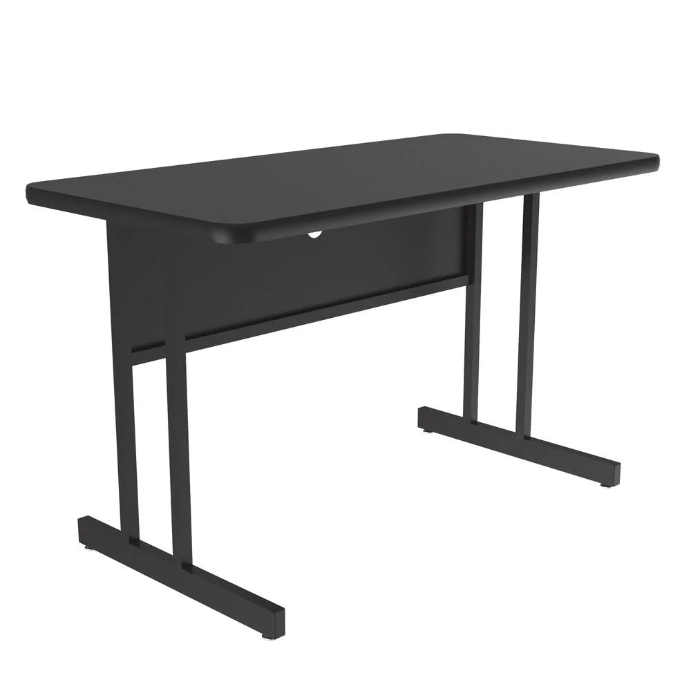 24 x 48 in. Black Granite Computer & Training Tables L809