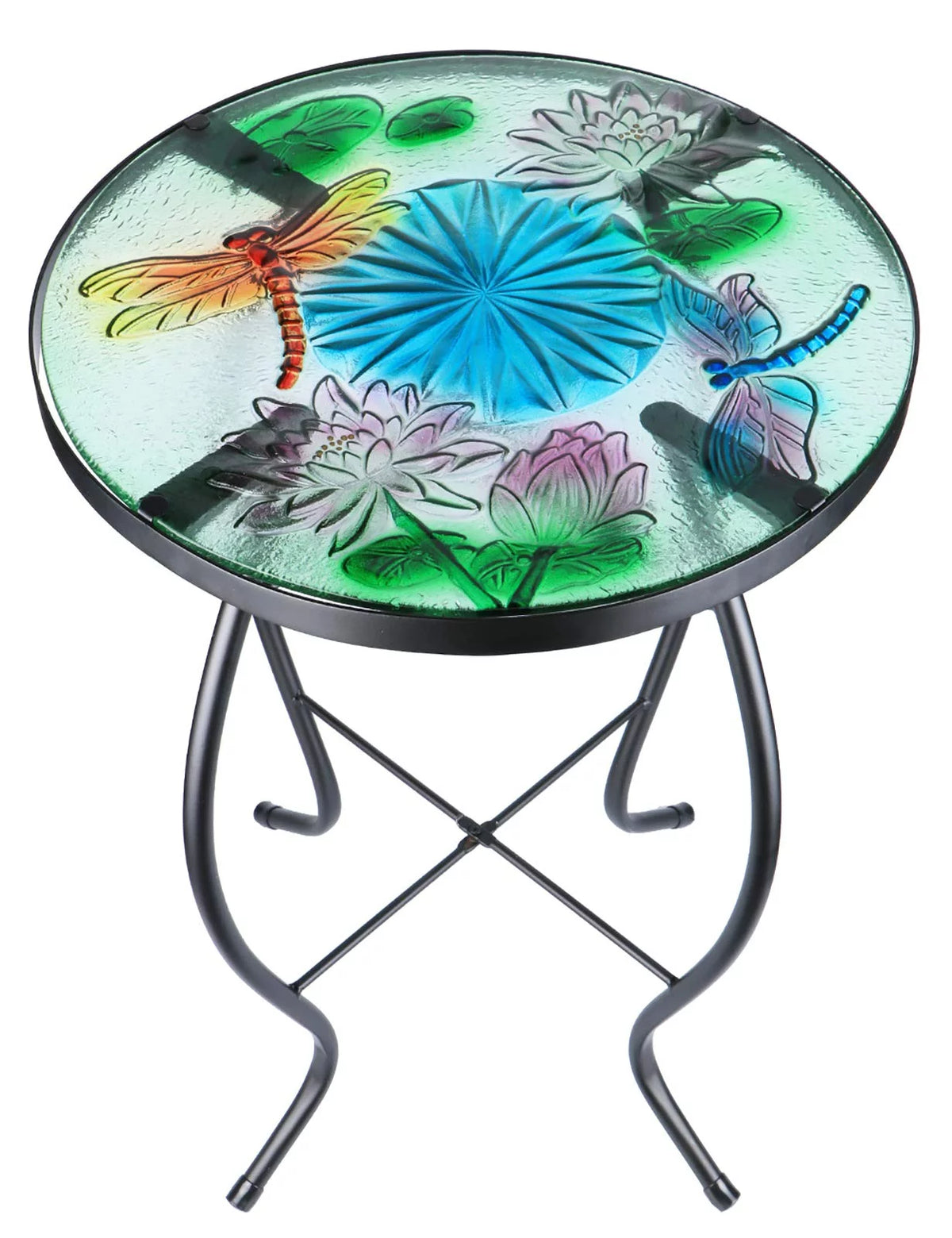 Round Glass Outdoor Side Table V4008