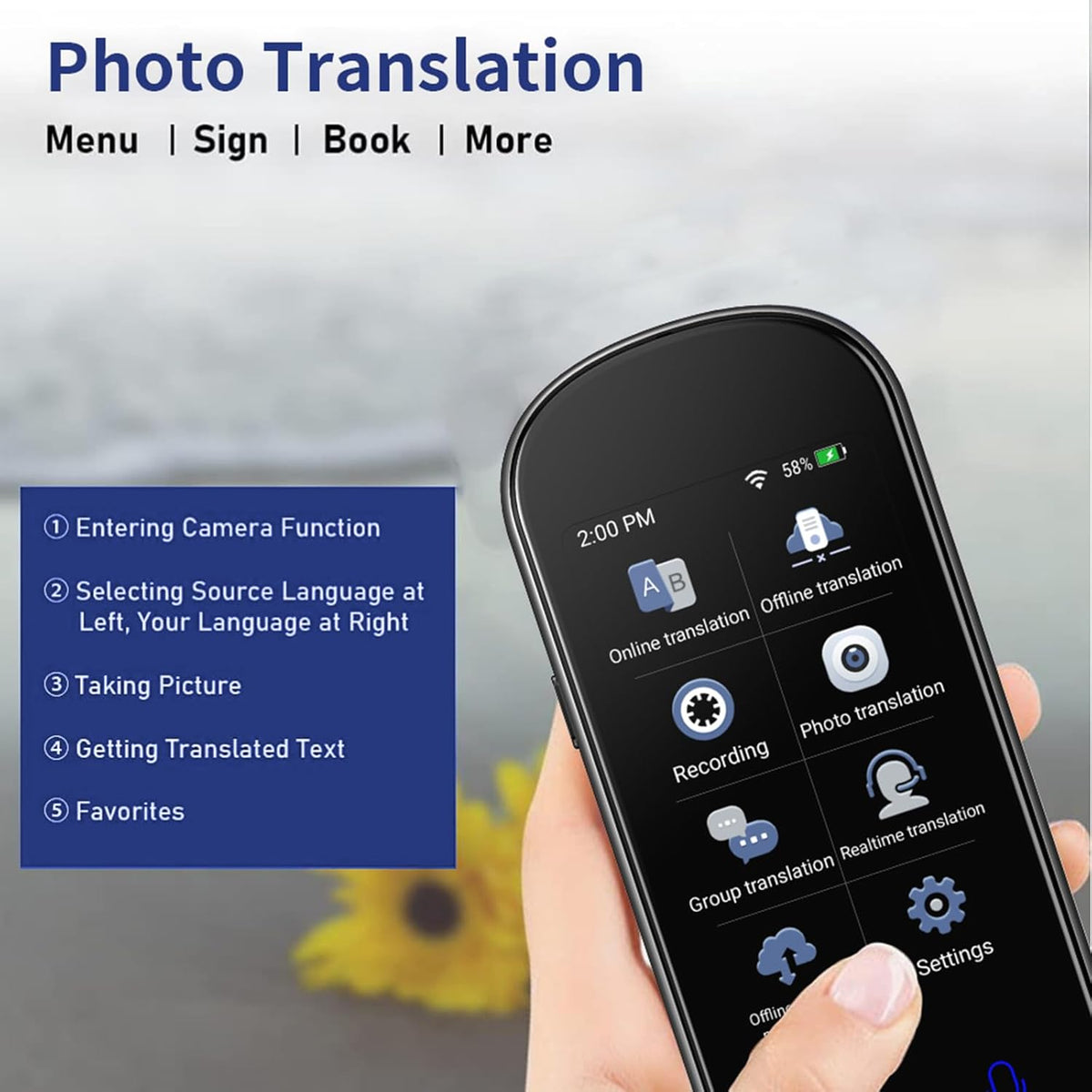 138 Languages Instant Translator Device K789209