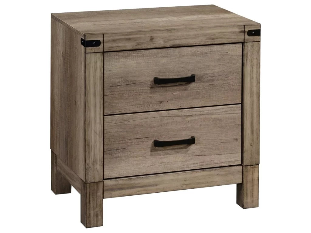 King Size 4pc Upholstered Bed Dresser Mirror Nightstand Bedroom Set V880827