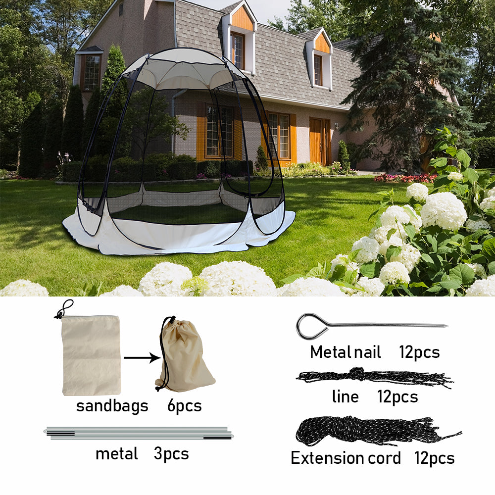 10’ x 10’ Black Mesh Screen Camping Tent Q607