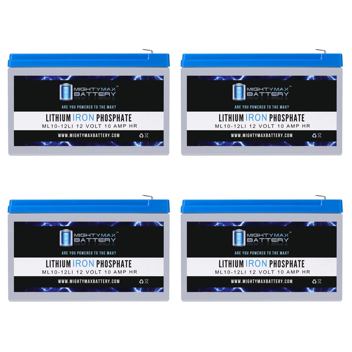 12V 10AH Lithium Replacement Battery 4 Pack I5040