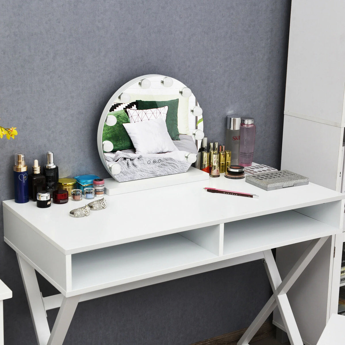 Modern Computer Desk Writing Desk Vanity Table with Storage W11936