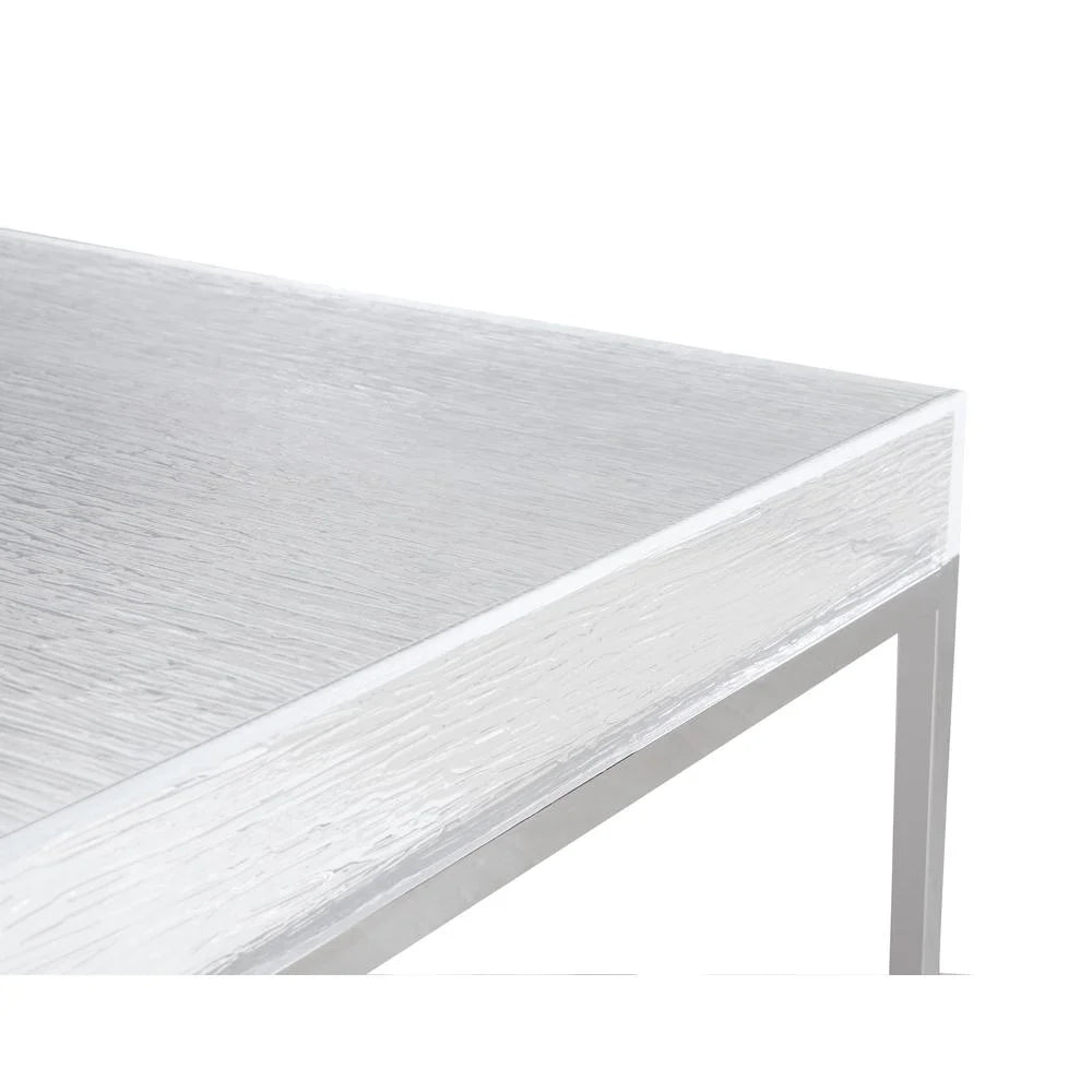 Contemporary Square Cocktail Table with Acrylic Top & Steel Frame K422