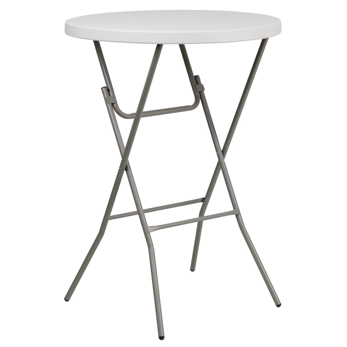 Round White Plastic Bar Height Folding Event Table I67740
