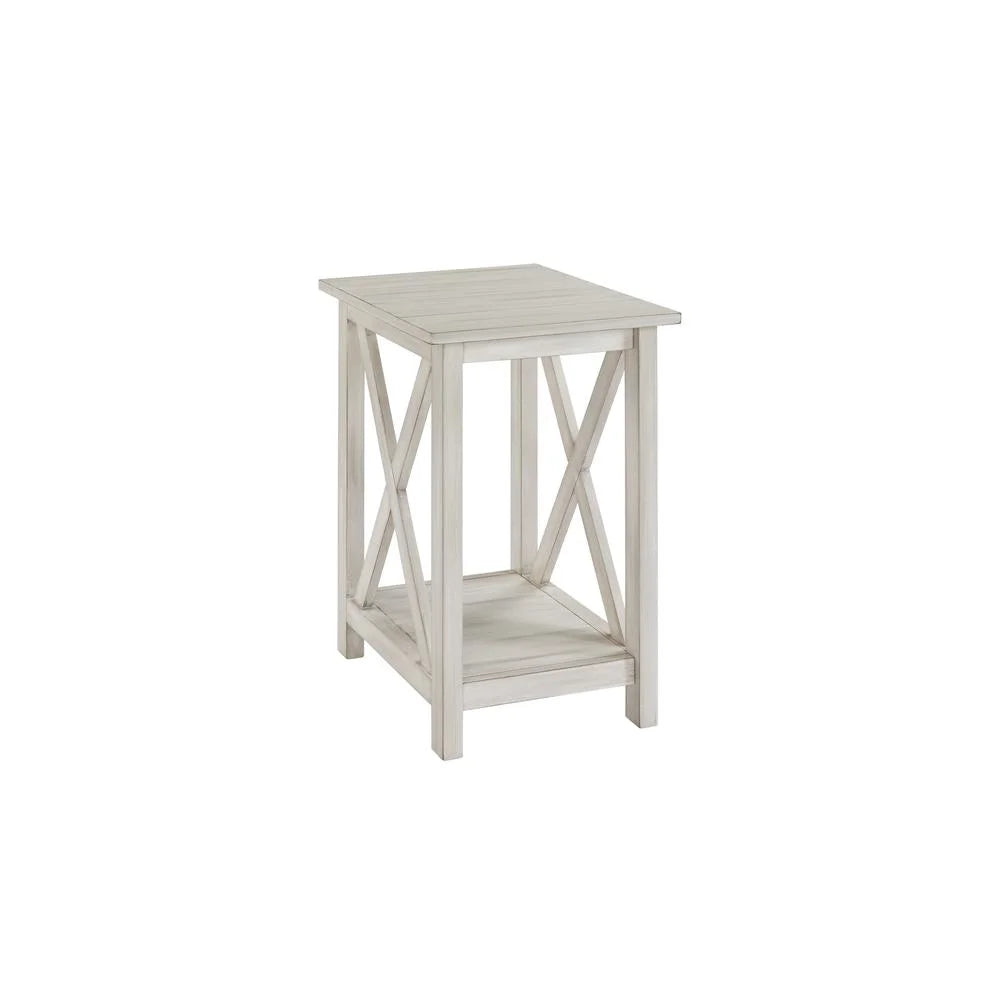 Antique White Wood Side Table G29484