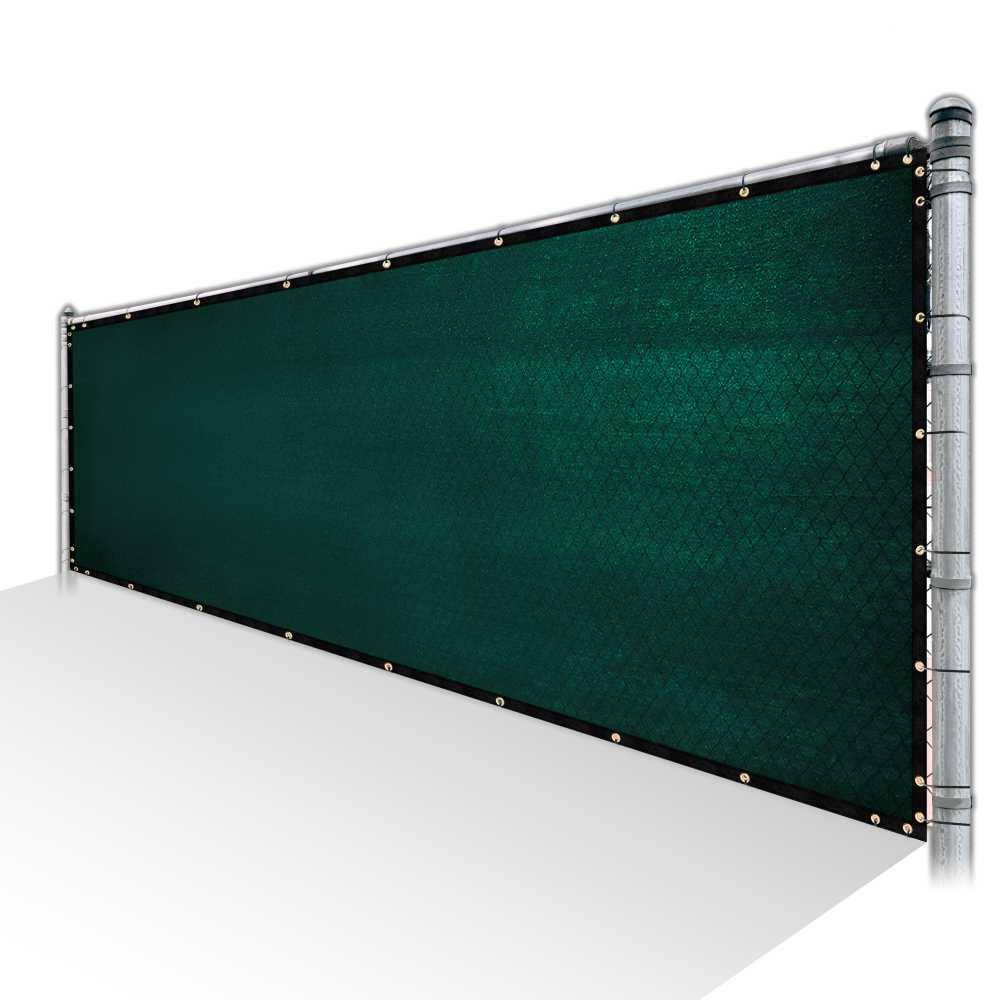 Green Privacy Fence Screen HDPE Mesh with Reinforced Grommets E63397